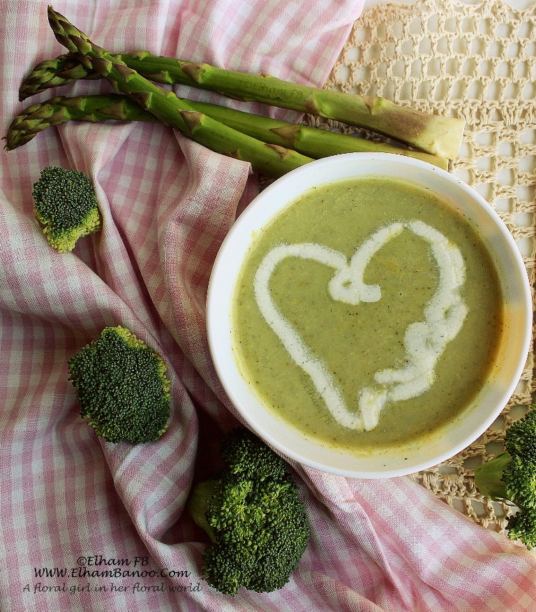 broccoli and asparagus soup Elham FB WWW.ElhamBanoo.com-